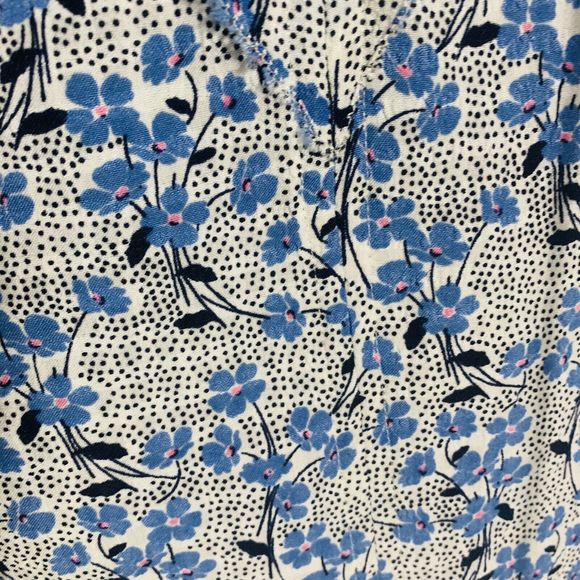 LOFT Floral Ruffle Tassel Blouse Size XL Women’s - Picture 5 of 9